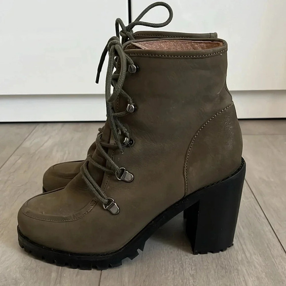 Seychelles NWOT Leather Lace-Up Green, Size 8.5 - Picture 3 of 8